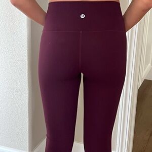 Lululemon Plum 7/8 Leggings size 2